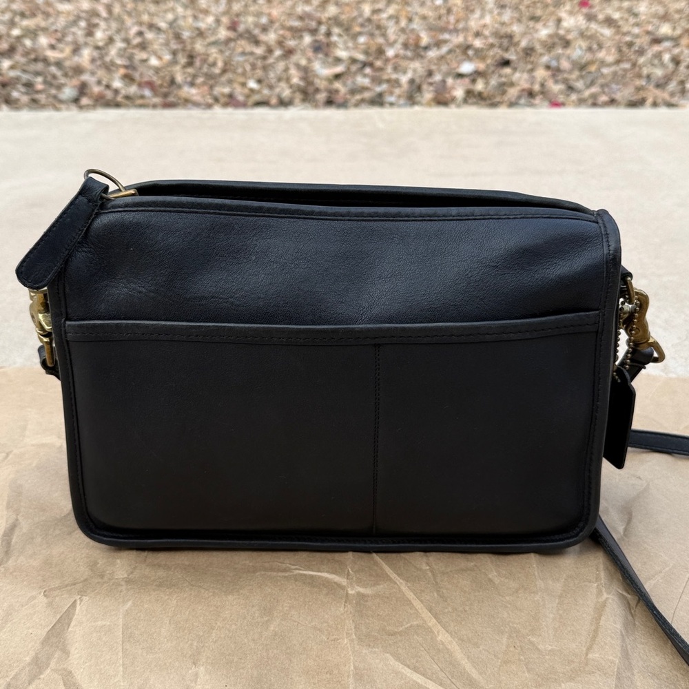 Vintage Coach Companion Leather Crossbody Bag